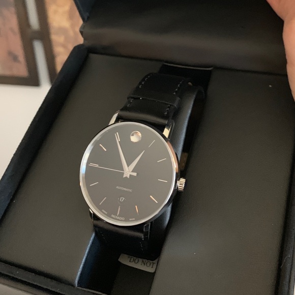 Movado Other - Authentic MOVADO Automatic 39.5 stainless leather